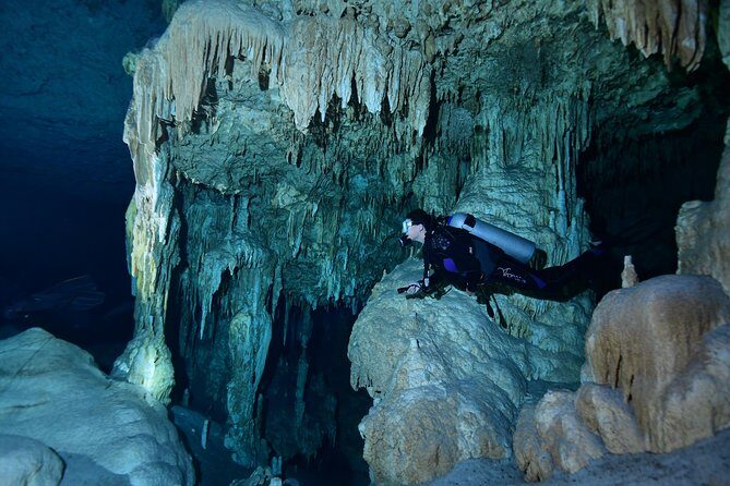 2 dives in Cenote Dos ojos Certified Divers - Small-group limits: four people makes a real difference underwater