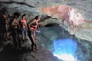 4 Different Cenotes & Beach from Playa del Carmen - Ecopark Kantun Chi: the cenote section where your guide earns their keep