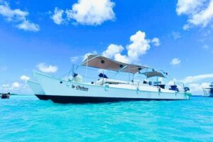 Catamaran Snorkel Adventure to El Cielo and The Money Bar Beach - Getting on the water at The Money Bar Beach Club