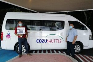 Cheaper Shared Shuttle from airport to any resort in Cozumel - The ride itself: short, air-conditioned, and shared