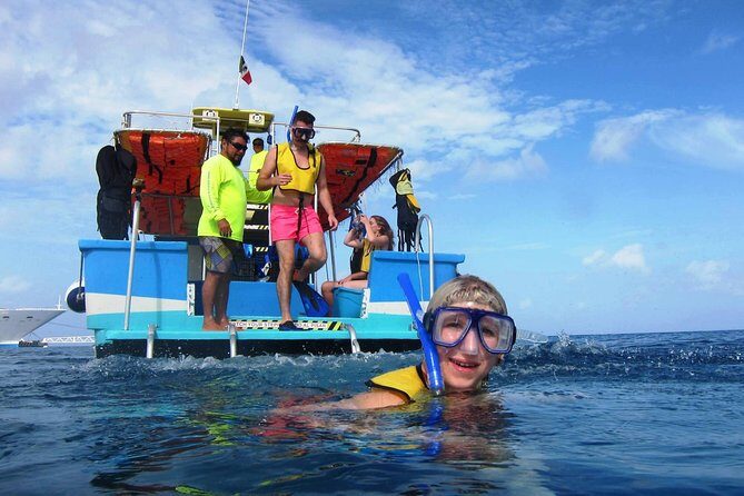 Cozumel Coral Reef Snorkeling by Glass Bottom Boat with Guide - Stop 1: Villa Blanca Wall for a fast start