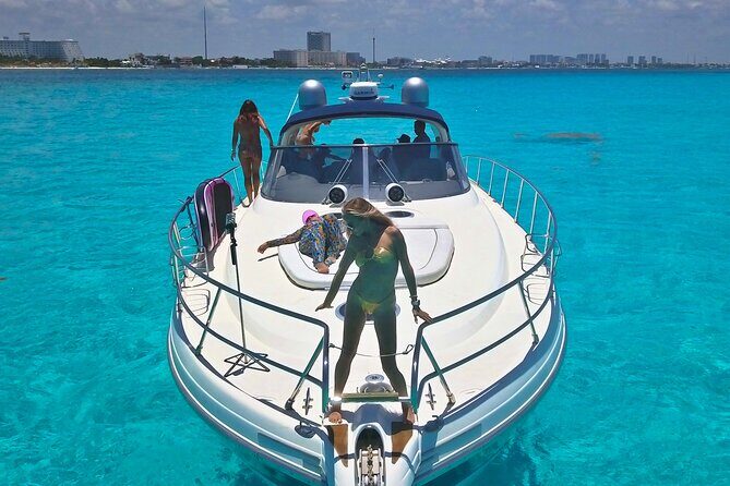 DIVA 60ft Elite Italian Yacht Experience in Cancun - Long-On Water Day: 6 Hours With Optional Island Lunch