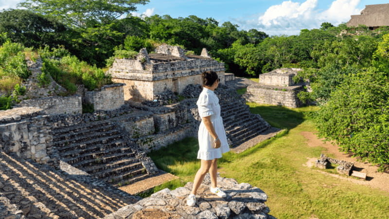 From Riviera Maya: Ek Balam & Cenote Tour w/ Lunch & Pickup - Chichikan cenote swim: clear water, life jackets, and crowds
