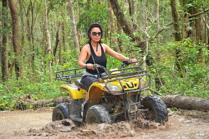 Full Adrenaline Day in Tulum! ATVs, Zipline, Cenote, Rappel, Food - Cenote swim with lifejackets: the cool-down you’ll remember