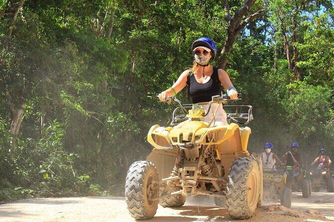 Full Adrenaline Day in Tulum! ATVs, Zipline, Cenote, Rappel, Food - Pickup and timing from Playa del Carmen, Riviera Maya, and Tulum