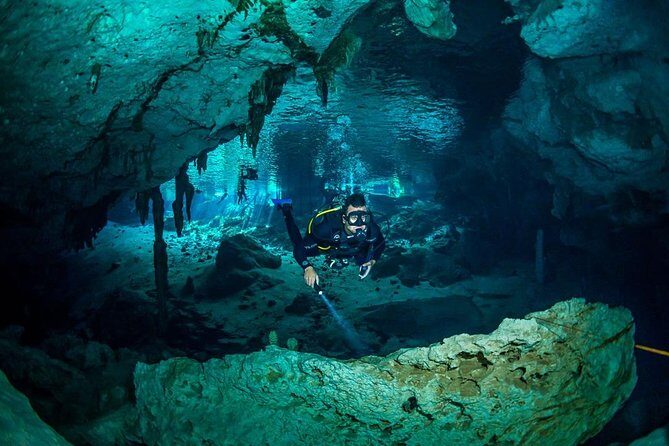 Go for 2 dives in cenote Dos ojos for certified divers - Before you enter the cenotes: equipment, briefing, and certification rules