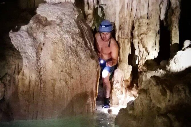 Hidden Cenote exploration in Playa del Carmen - The Cave Walk in Playa del Carmen: Lights, Helmets, and Rock Stories