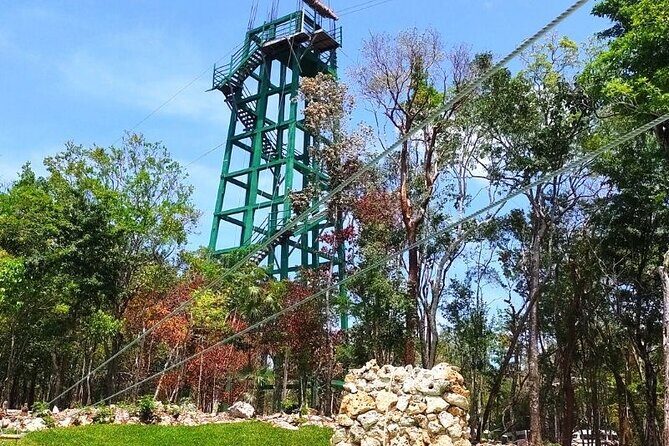 Maya Adrenaline: ATV, Ziplines & Cenote From Playa del Carmen. - Zipline circuit over the treetops: 4 lines and a real height hit