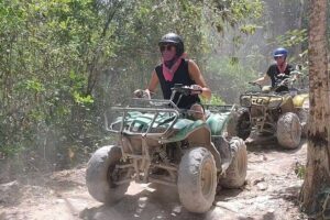 Maya Adrenaline Tulum: Cenote + 5 Ziplining + ATV Adventure - Stop 1 at Cenotes Labnaha & Eco Park: Mud Roads and a Quick Mayan Ceremony