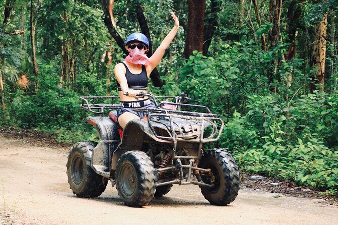 Maya Adrenaline Tulum: Cenote + 5 Ziplining + ATV Adventure - Cenote Time: Ladder Entry, Dark Water, and How Long You’ll Be Swimming