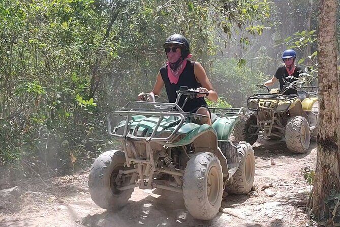 Maya Adrenaline Tulum: Cenote + 5 Ziplining + ATV Adventure - Stop 1 at Cenotes Labnaha & Eco Park: Mud Roads and a Quick Mayan Ceremony