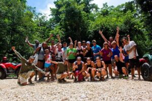 Off Road ATV Tour at the Akumal Monkey Rescued Animals Sanctuary - The Cenote Stop: Short Swim, Cold Water, Big Atmosphere