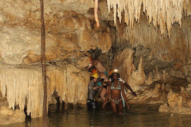 Playa del Carmen Adventure Tour: ATV and Crystal Caves - The cenote finale: crystal-clear water at sea-level