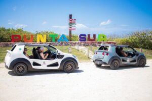 Private Buggy Tour and Punta Sur Park: All-Inclusive - El Mirador rock formations, blowholes, and a little cave