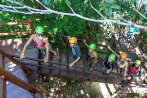 Private Tour with 3 Cenotes + 5 Zip-lines + Mayan Lunch - Ruta de los Cenotes in Puerto Morelos: three swims in one forest pocket