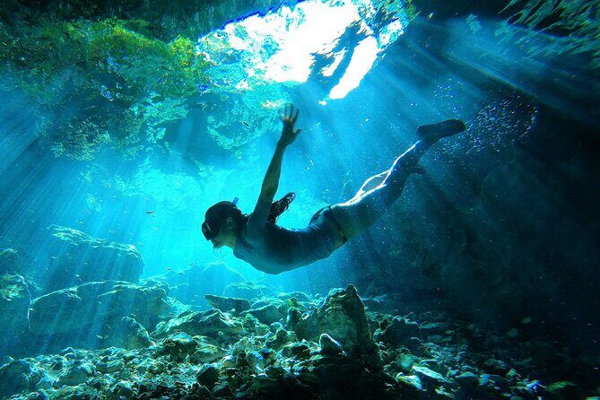Ride to a life changing cenotes tour - Cenote stop 1: cave swimming with jungle-facing views