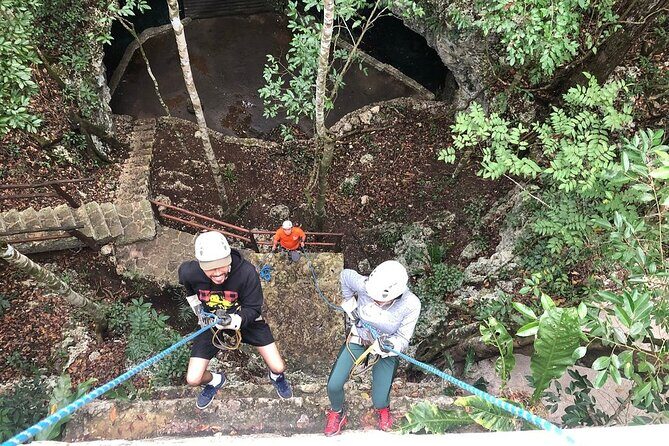 Selva Maya Eco Adventure Park: Ziplining, Hanging Bridges, Rappelling and Cenote - Rock Climb, Pyramid and Rappelling: getting your courage back