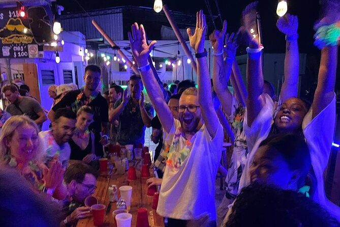 Social PubCrawl Playa del Carmen - Stop 2: Maui Hostel’s rooftop play garden and the shot plus discounts