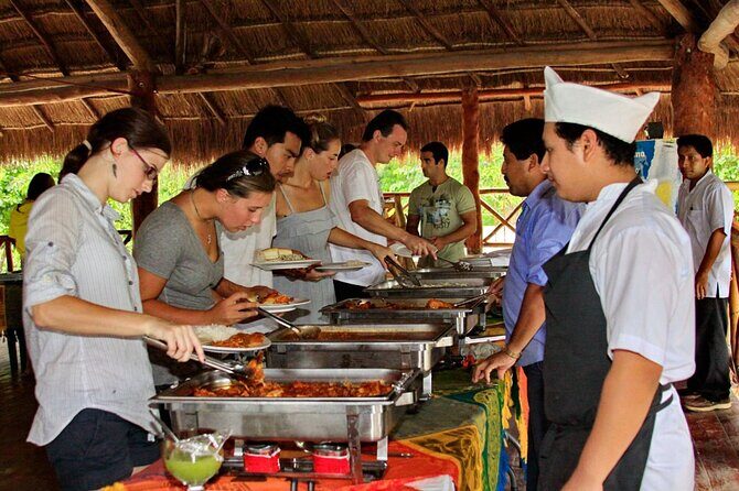 The Best Ruins Tour : Coba Sunset Cultural / Extreme - Dinner buffet and the Mayan show: food plus story, not just a performance