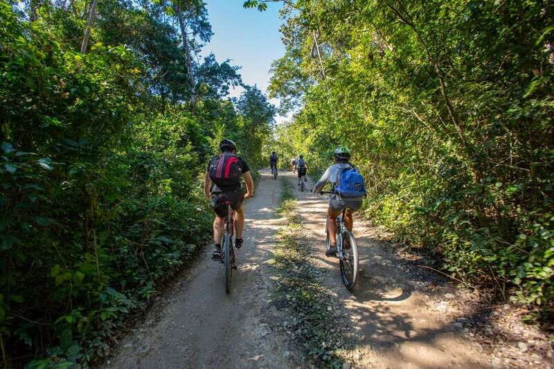 Tulum: Cenote Trail Bike Tour - Option 2: The 3 Cenotes + zip lines + canoe adventure