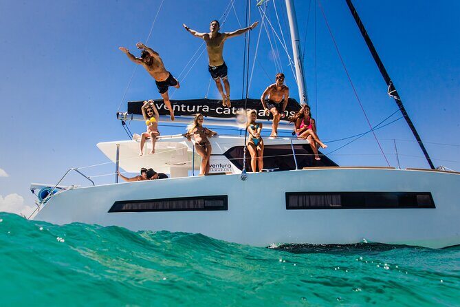 Tulum: Luxury Sail & Snorkel – All Inclusive 34' Catamaran - A 34 luxury catamaran day out of Puerto Aventuras