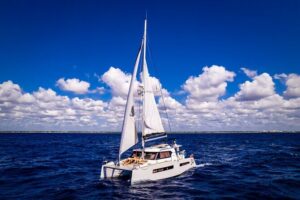 Tulum: Luxury Sail & Snorkel – All Inclusive 34' Catamaran - Snorkeling and swimming in sheltered Caribbean shallows